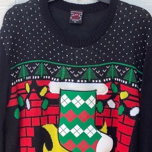 Well Worn Holiday Sweater Women’s Black XL